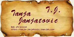 Tanja Janjatović vizit kartica